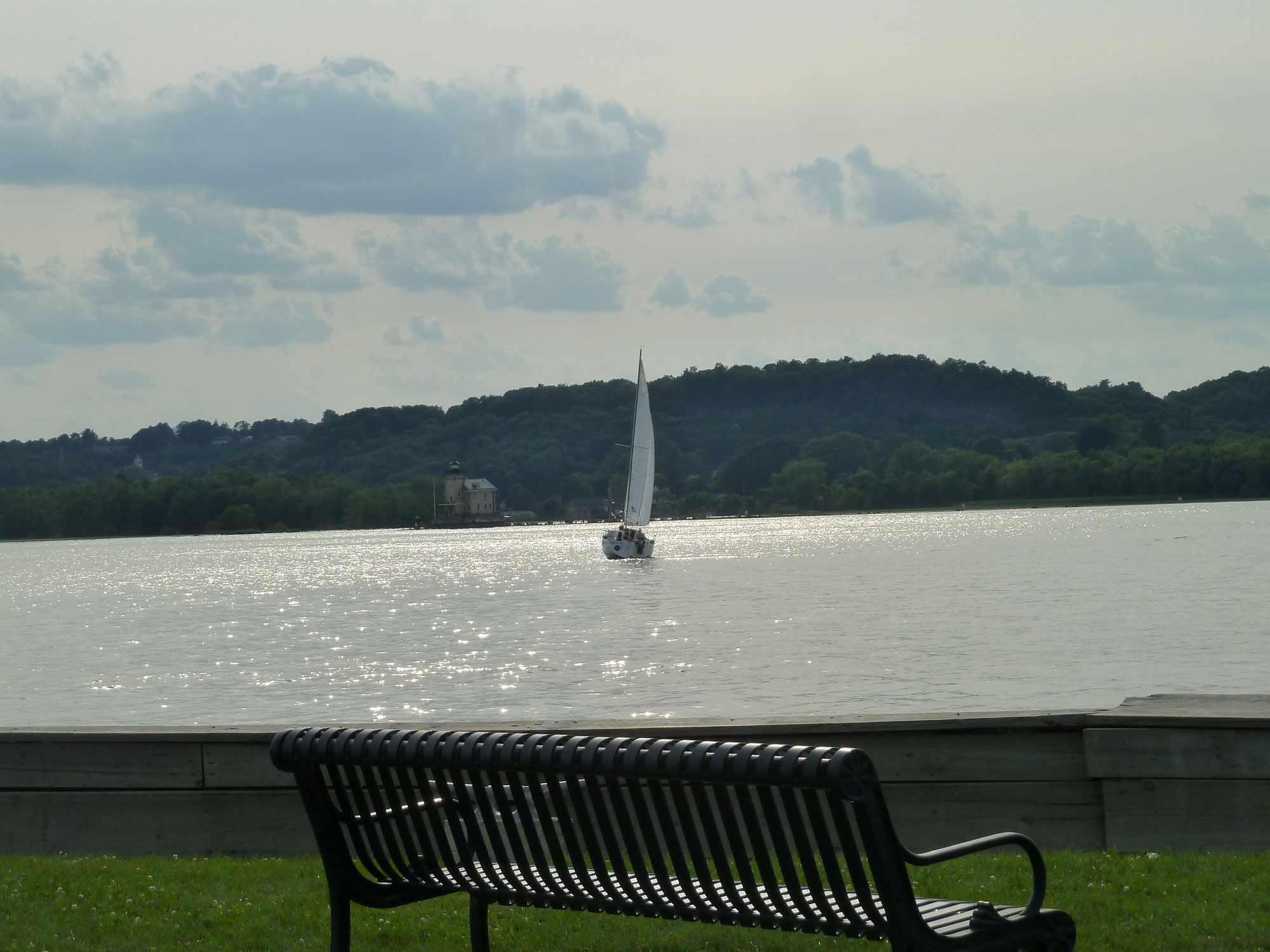 Hudson River view in Rhinebeck, New York