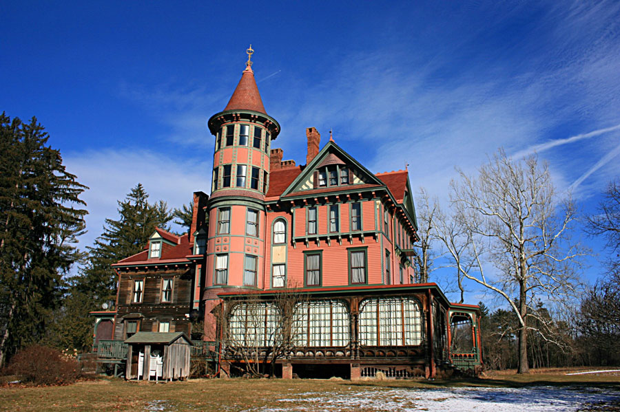 Exterior of Wilderstein mansion in Rhinebeck, New York